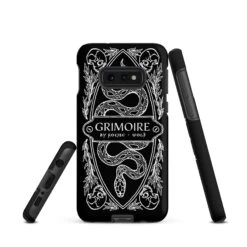 Grimoire Tough Phone Case For Samsung -Rogue & Wolf Shop tough case for samsung matte samsung galaxy s10e front 652663d8843ae