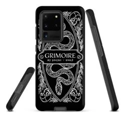 Grimoire Tough Phone Case For Samsung -Rogue & Wolf Shop tough case for samsung matte samsung galaxy s20 ultra front 652663d885463