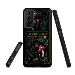 Book Of Herbology Tough Phone Case For Samsung -Rogue & Wolf Shop tough case for samsung matte samsung galaxy s21 fe front 652513e145894