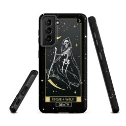Death Tarot [Phones] Tough Phone Case For Samsung -Rogue & Wolf Shop tough case for samsung matte samsung galaxy s21 fe front 6526706fec2b2