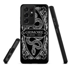 Grimoire Tough Phone Case For Samsung -Rogue & Wolf Shop tough case for samsung matte samsung galaxy s21 ultra front 652663d885736