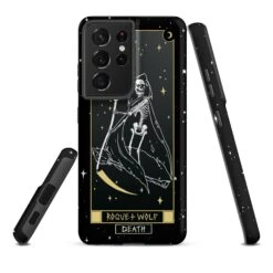 Death Tarot [Phones] Tough Phone Case For Samsung -Rogue & Wolf Shop tough case for samsung matte samsung galaxy s21 ultra front 6526706fec37a