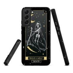 Death Tarot [Phones] Tough Phone Case For Samsung -Rogue & Wolf Shop tough case for samsung matte samsung galaxy s22 plus front 6526706fec455