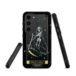 Death Tarot [Phones] Tough Phone Case For Samsung -Rogue & Wolf Shop tough case for samsung matte samsung galaxy s23 front 6526706feb3c5