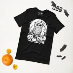 Owl's Night Out Tee -Rogue & Wolf Shop unisex staple t shirt black front 2 651faca579d47