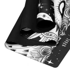 The Cosmos Awakens Yoga Mat -Rogue & Wolf Shop yoga mat white front 6538b50273ac7