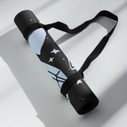 Divination Crystals Yoga Mat -Rogue & Wolf Shop yoga mat white front 6538b56280924