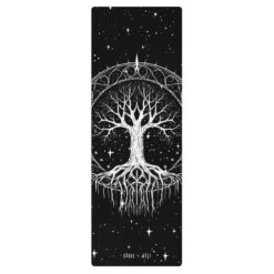 Eternal Growth Yoga Mat -Rogue & Wolf Shop yoga mat white front 6538b5cf795af