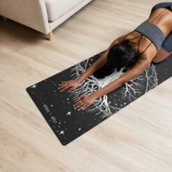 Eternal Growth Yoga Mat -Rogue & Wolf Shop yoga mat white front 6538b5cf7a3ae