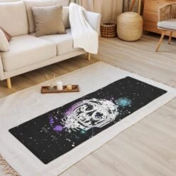 Cat-Astro-Phe Yoga Mat -Rogue & Wolf Shop yoga mat white front 6538b68a6e43c